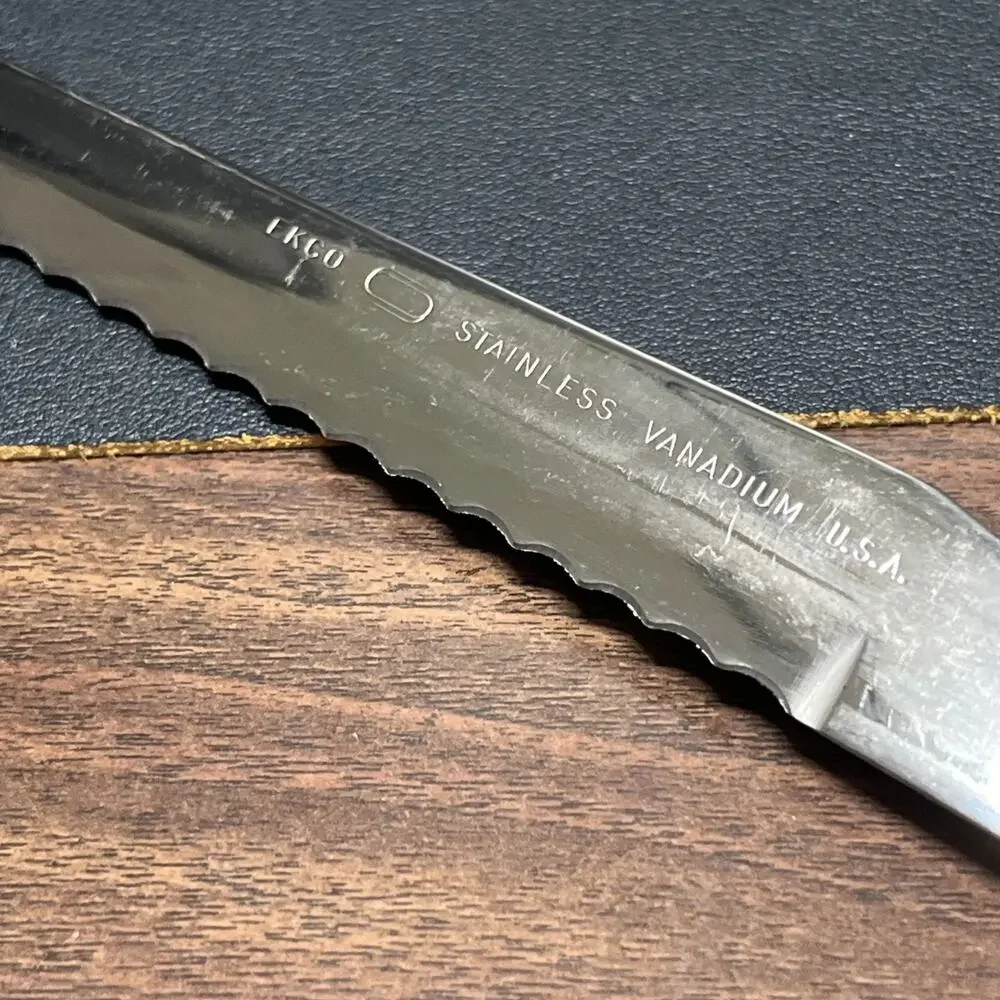 Vintage EKCO Stainless Vanadium Carving Knife 13” U.S.A. 7.25” Cutting Edge. 6A